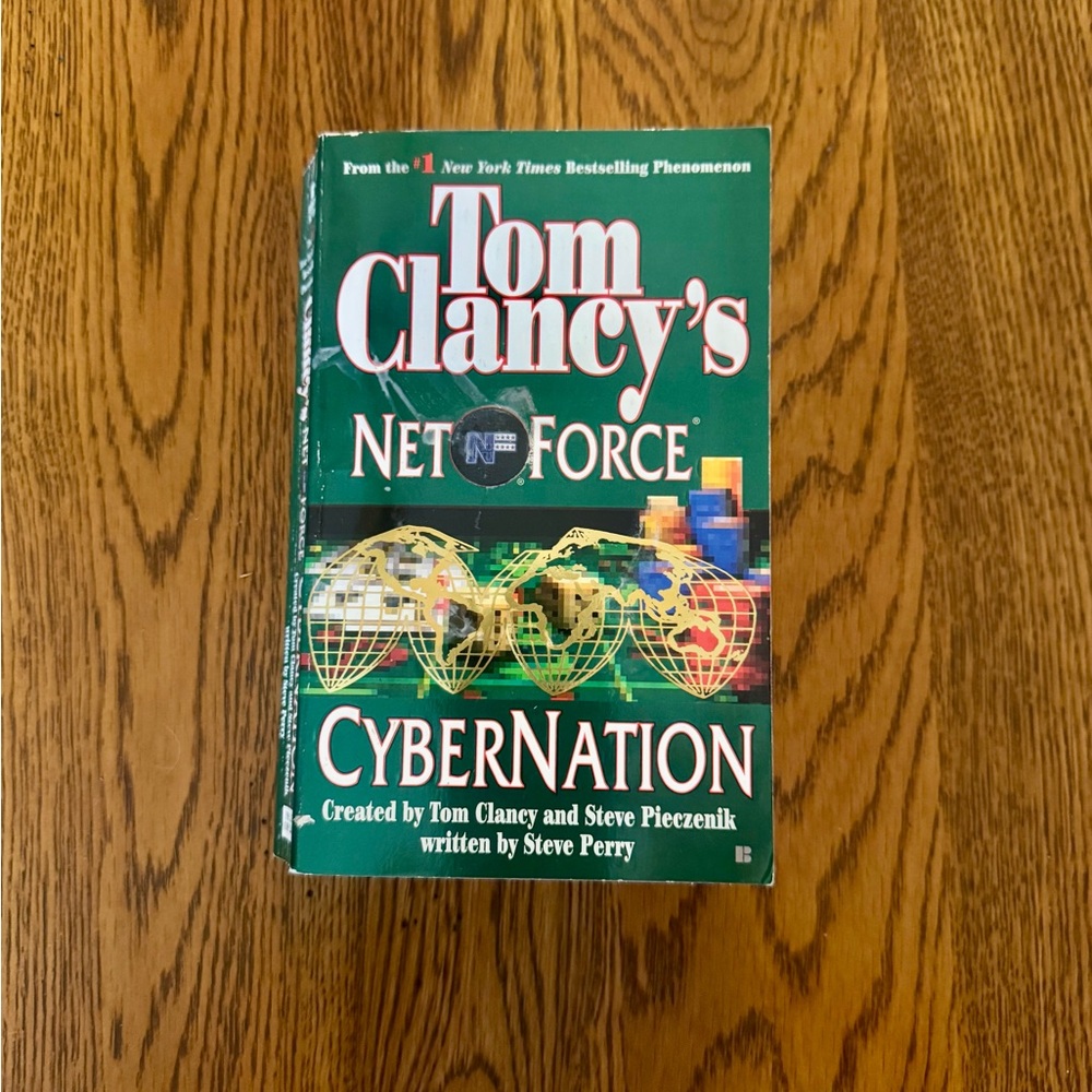 Tom Clancy's Net Force: CyberNation Paperback Book Steve Perry Techno Thriller
